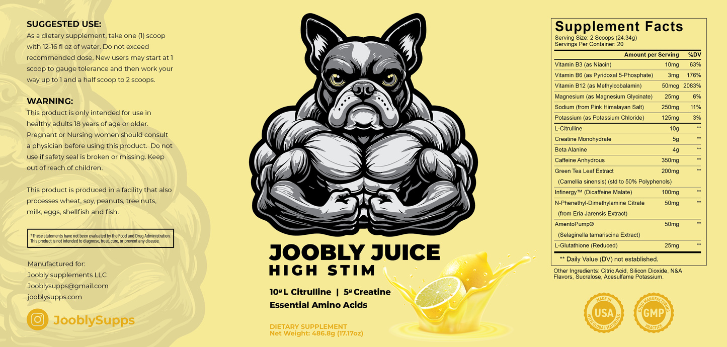 Joobly Juice | High Stim Preworkout